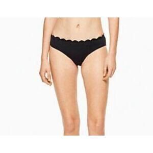 NWT Kate Spade Scalloped Waist Black and White Bikini Sz L